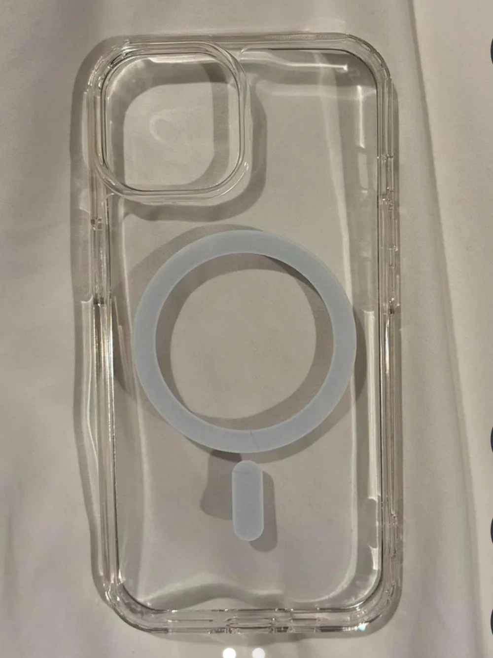 Clear MagSafe-Compatible iPhone Case with White Ring